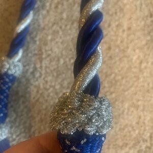 Blue and Silver Twisted Tassels Decor